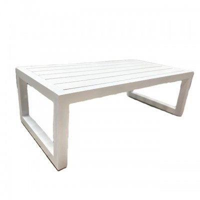 Outdoor Furniture White Aluminum Coffee Table