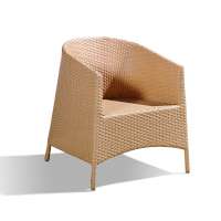 Comfortable rattan outdoor armchairs of garden chair