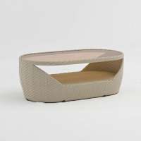 modern white oval  top coffee table