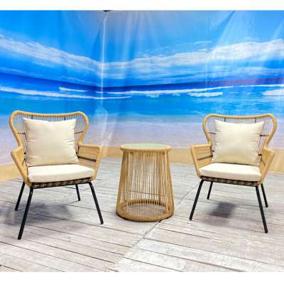 Outdoor garden furniture space saving folding aluminum chair sets