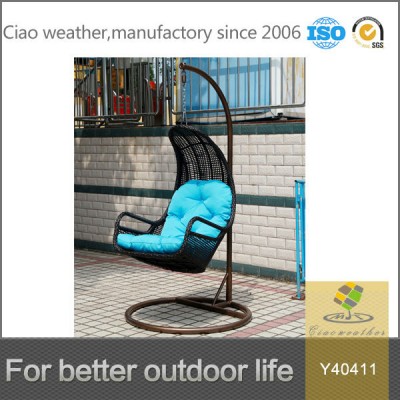 Wicker adult swing hanging sleeping chair for outdoor