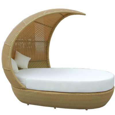 High quality comfortable outdoor wicker daybed furniture patio wicker rattan pool garden daybed