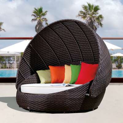 outdoor furniture garden rattan round leisure bed poolside beach