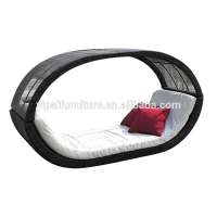 Outdoor cane bed sunshade simple creative Cayman Islands bench balcony pool Villa Hotel light luxury leisure lying bed